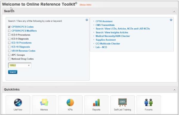 Image showing an old version of the Oline Reference Toolkit product before we moved it to Trisus